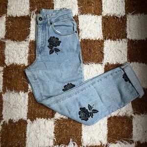 90's Straight Leg Floral Jeans